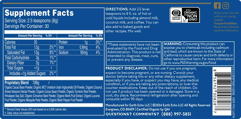 Supplement Facts label