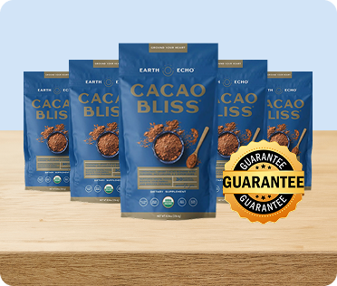 Cacao Bliss bottles with guarantee